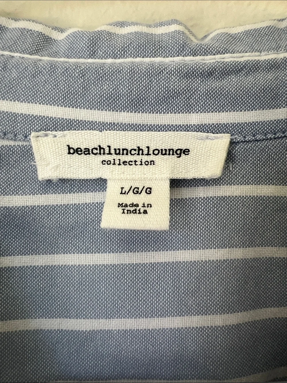 Women’s Blue & White Striped Button-Down Shirt Coastal, Office Chic, casual - Picture 5 of 7